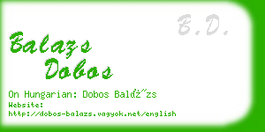 balazs dobos business card